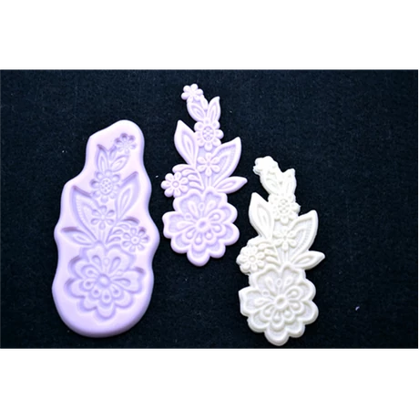 Marcipán/fondant mintázó, szilikon, virág folt