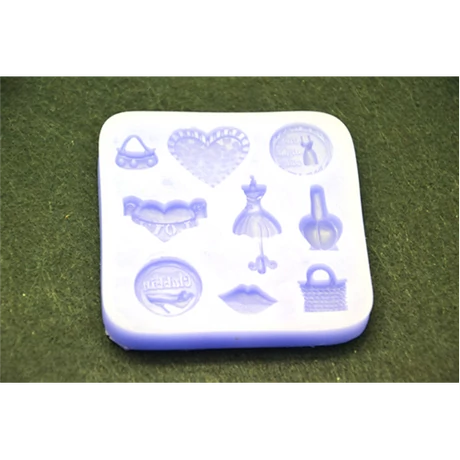 Marcipán/fondant mintázó, szilikon, gardrób