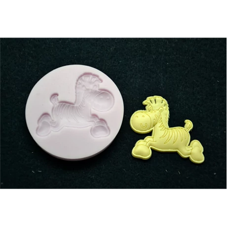 Marcipán/fondant mintázó szilikon zebra