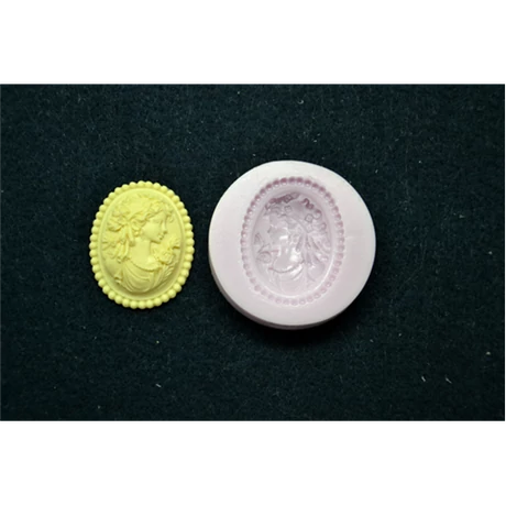 Marcipán/fondant mintázó, szilikon, antik medál