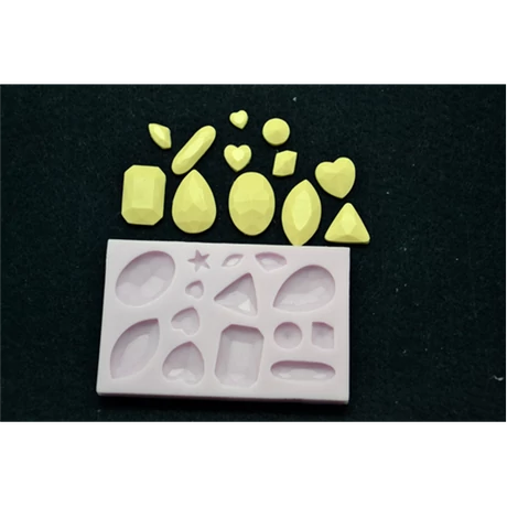 Marcipán/fondant mintázó, szilikon, drágakövek