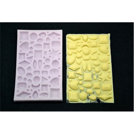 Marcipán/fondant mintázó, szilikon,  geometrikus formák