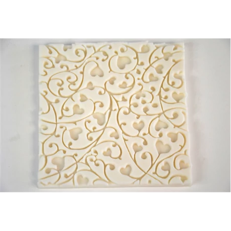 Marcipán/fondant mintázó szíves ornamentika