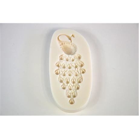 Marcipán/fondant mintázó páva