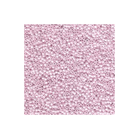 Miyuki Delica 11/0, Opak halvány rózsaszín ceylon, 5 g