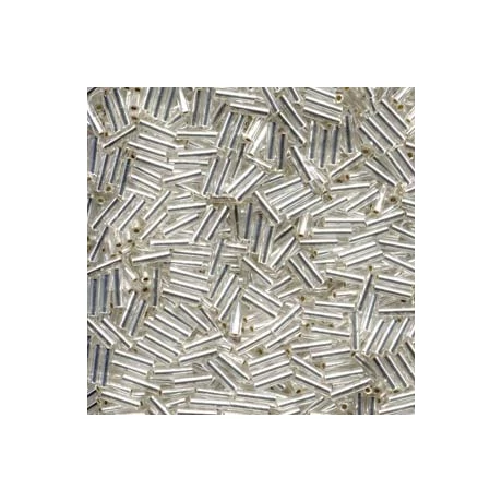 Miyuki szalmagyöngy 6mm  BGL2-9061  Ezüstközepű ezüst  5g