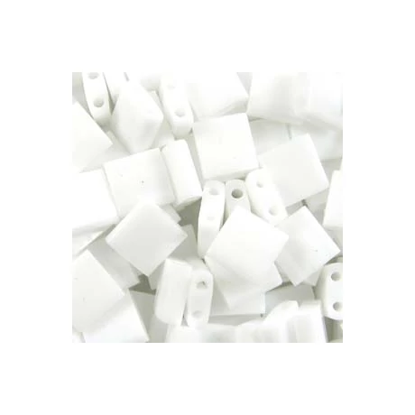 Miyuki Tila gyöngy 5*5 mm  TL402  Opak fehér  5g