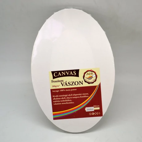 Feszített vászon ovális, 20*30 cm, (keret 1,5*2,6 cm)
