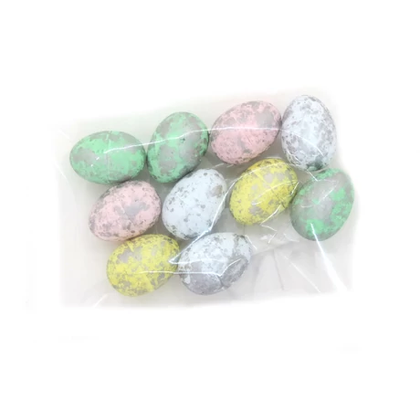 Tojás poly 1,8*2,3 cm színes 10 db/cs