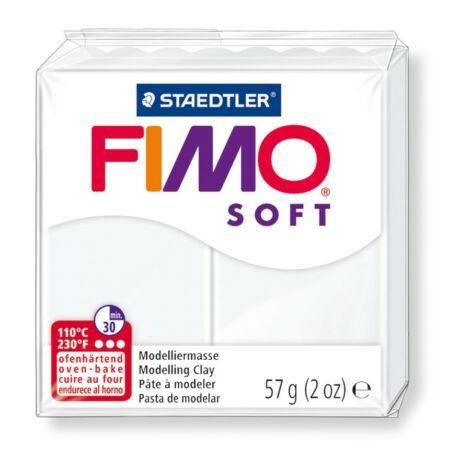 FIMO Soft süthető gyurma, fehér