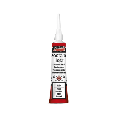 Pentart Kontúrozó festék, piros, 20 ml
