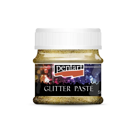 Pentart Finom glitterpaszta, arany, 50 ml