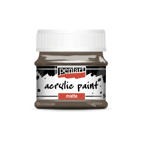 Pentart Matt akrilfesték, földbarna, 50 ml