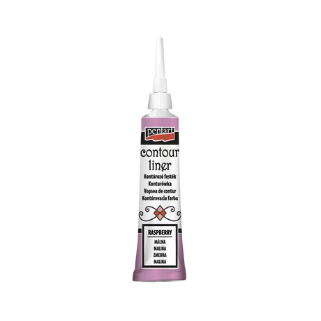 Pentart Csillogó kontúrozó festék, málna, 20 ml