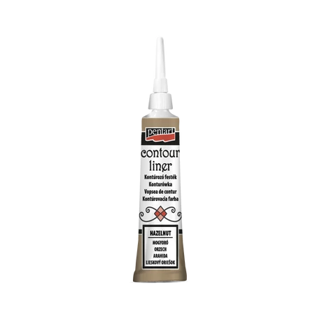 Pentart Csillogó kontúrozó festék, mogyoró, 20 ml