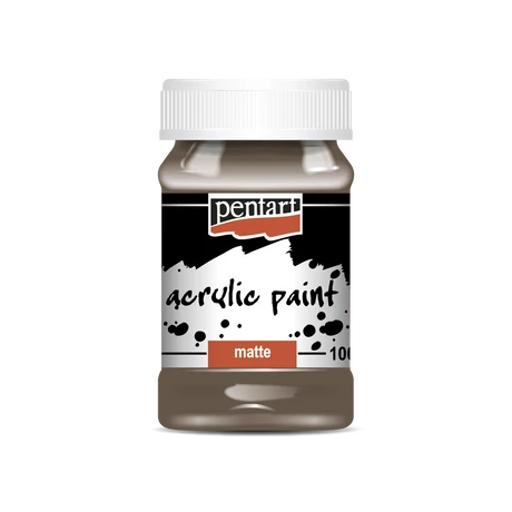 Pentart Matt akrilfesték, földbarna, 100 ml
