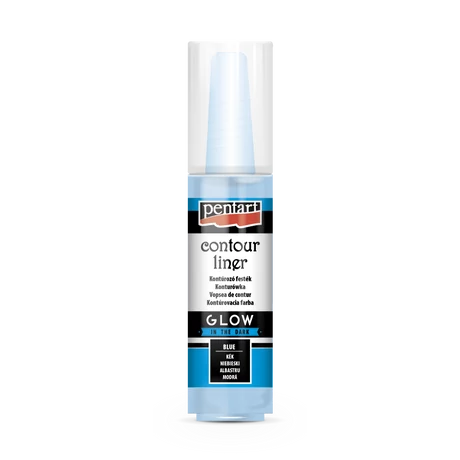 Pentart Sötétben világító kontúrozófesték, kék, 20 ml