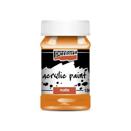 Pentart Matt akrilfesték, narancs, 100 ml