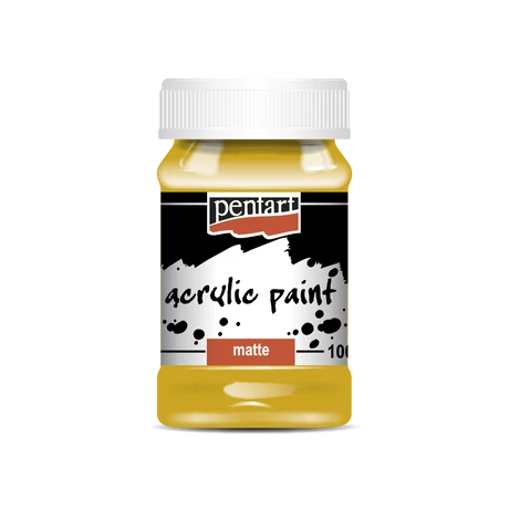 Pentart Matt akrilfesték, okker, 100 ml