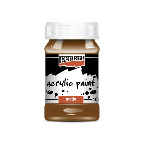 Pentart Matt akrilfesték, gesztenye, 100 ml