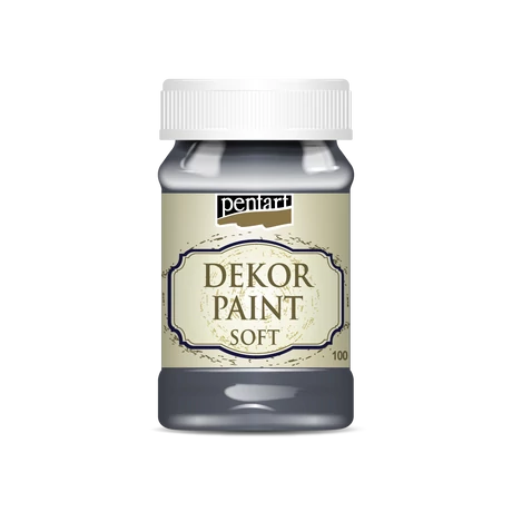 Pentart Lágy dekorfesték, grafitszürke, 100 ml