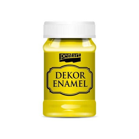 Pentart Dekor zománcfesték, sárga, 100 ml