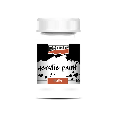Pentart Matt akrilfesték, titánfehér, 100 ml