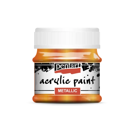 Pentart Metál akrilfesték, narancs, 50 ml