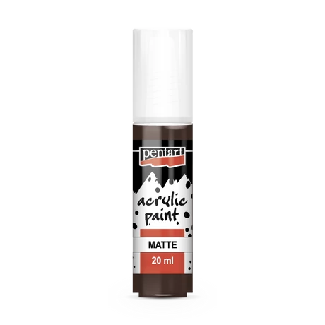 Pentart Matt akrilfesték, sötétbarna, 20 ml